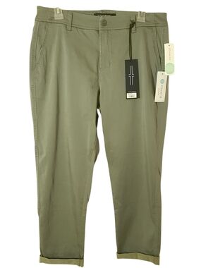 Liverpool Straight-Leg Pants in Olive Green Size 8/29 NEW WITH TAGS